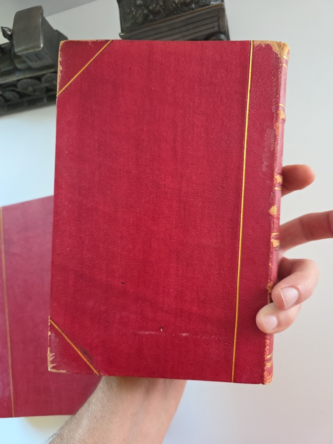 1843 Fables de La Fontaine 2 Volume Leather Set Grandville Illustrated French