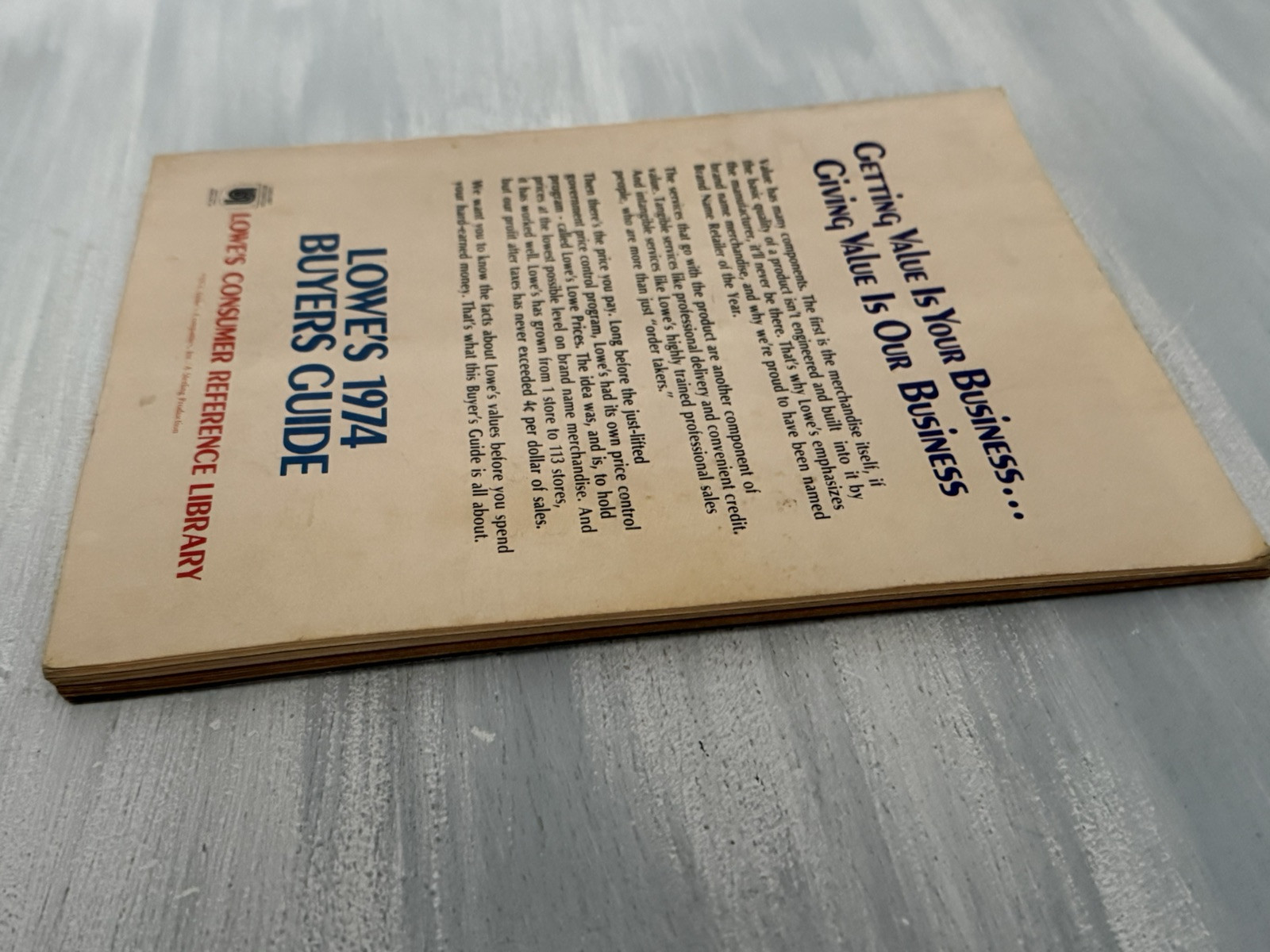 LOWE’S 1974 Buyer’s Guide Catalog Home Improvement Hardware Lumber Lights
