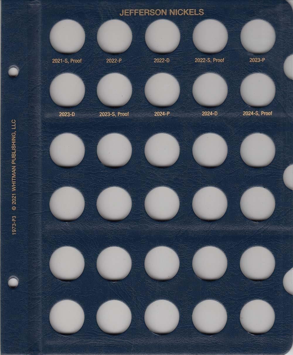 Album For Jefferson Nickel Coins 2004-2024 + 20 Blank Whitman Classic 1975 New