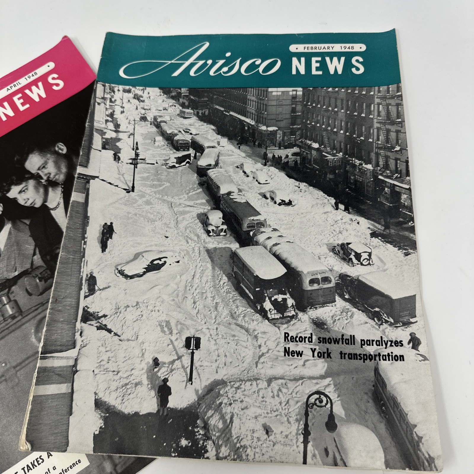 AVISCO News Vintage Febuary April 1948 Old Biotechnology Company Staff Photos
