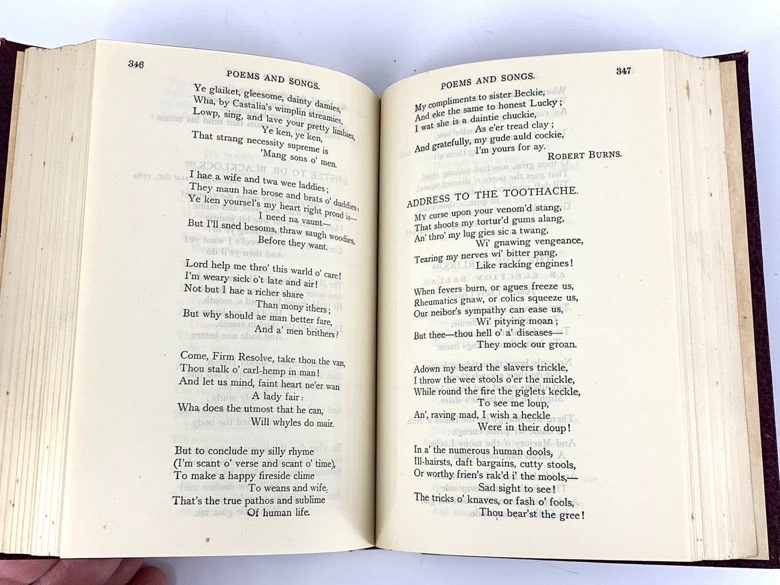 Poetical Works of Burns (Faux?) Leather Bound in Slip Case Wm. Collins Sons