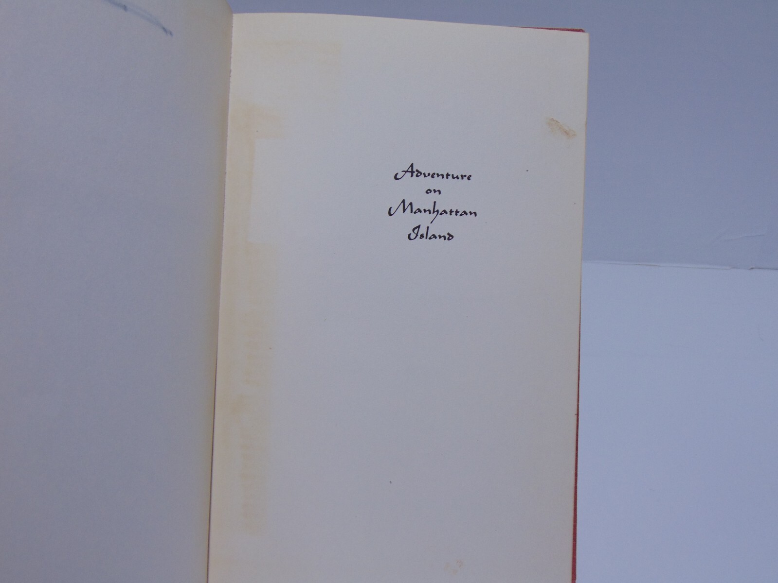Adventure On Manhattan Island by Abraham Burstein (1957, Hardcover) Ex-Library