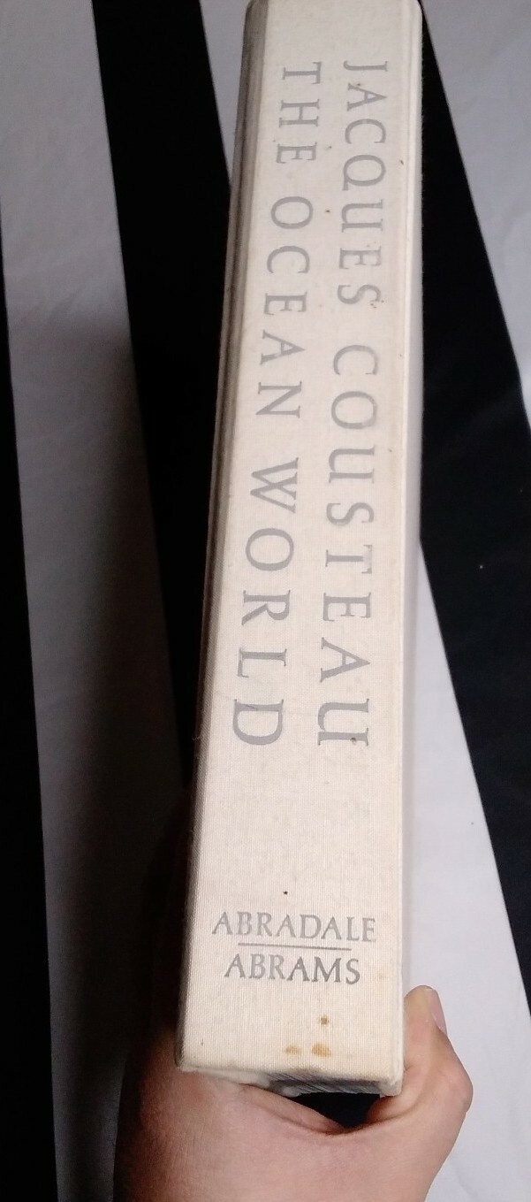 1985 Jacques Cousteau- The Ocean World Hard Cover Book – 12in x 10in