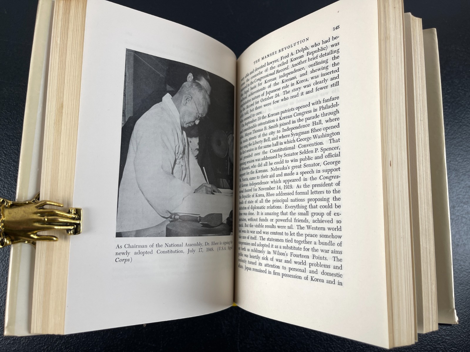 1954 Syngman Rhee, Oliver, 1st ed. DJ, South Korea President Man Behind Myth