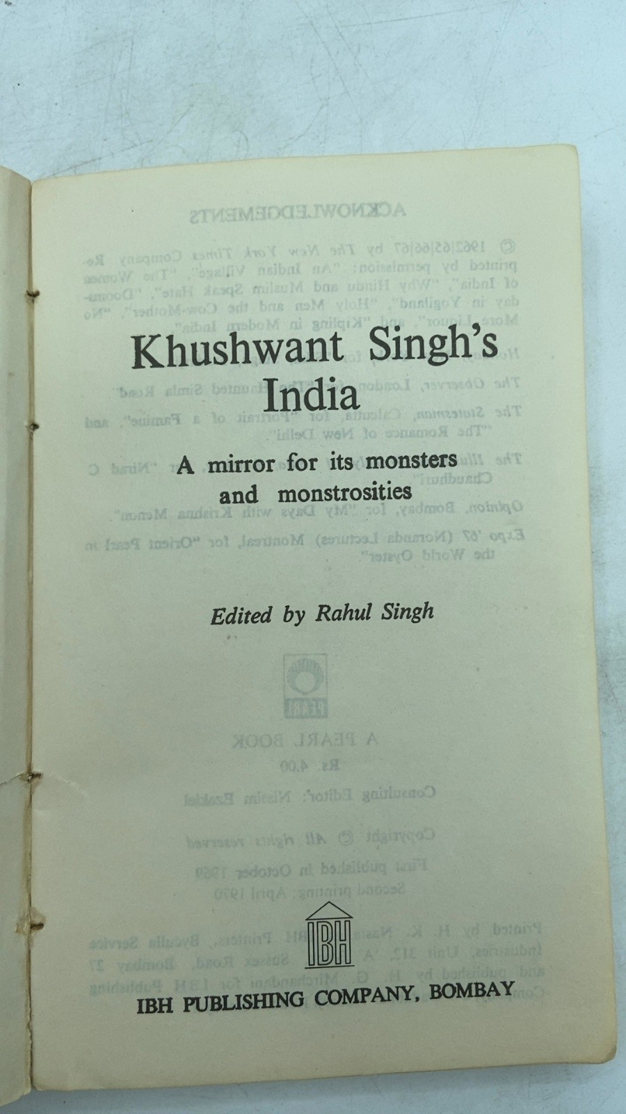 Khushwant Singh’s India: A Mirror for its Monsters and Monstrosities Edited b…