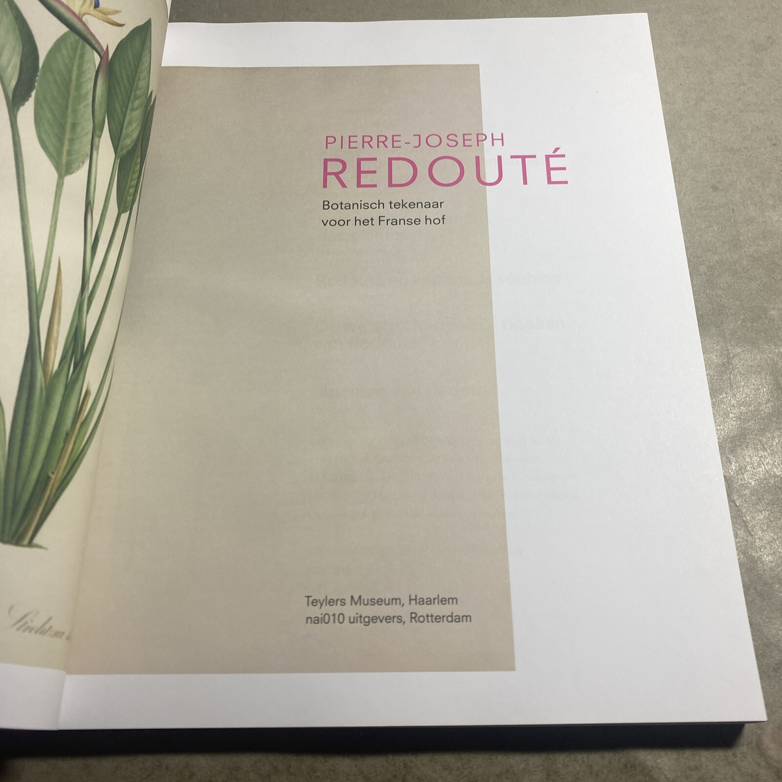 Pierre-Joseph Redoute, Botanisch Tekenaar voor het Franse hof / MUN