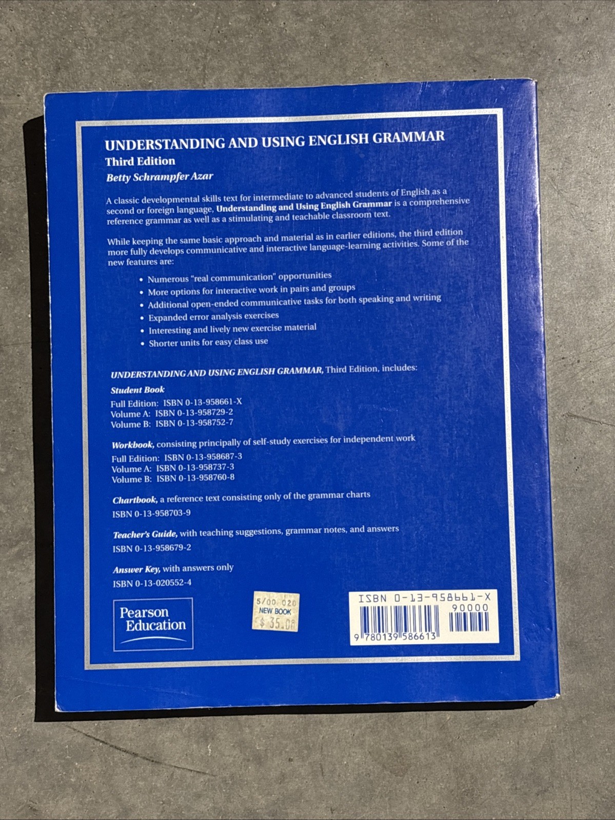 Understanding and Using English Grammar by Betty Schrampfer Azar (1998, Trade…