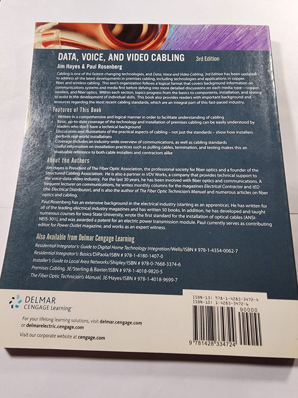 Data, Voice and Video Cabling-3ed -Hayes/Rosenberg New B7