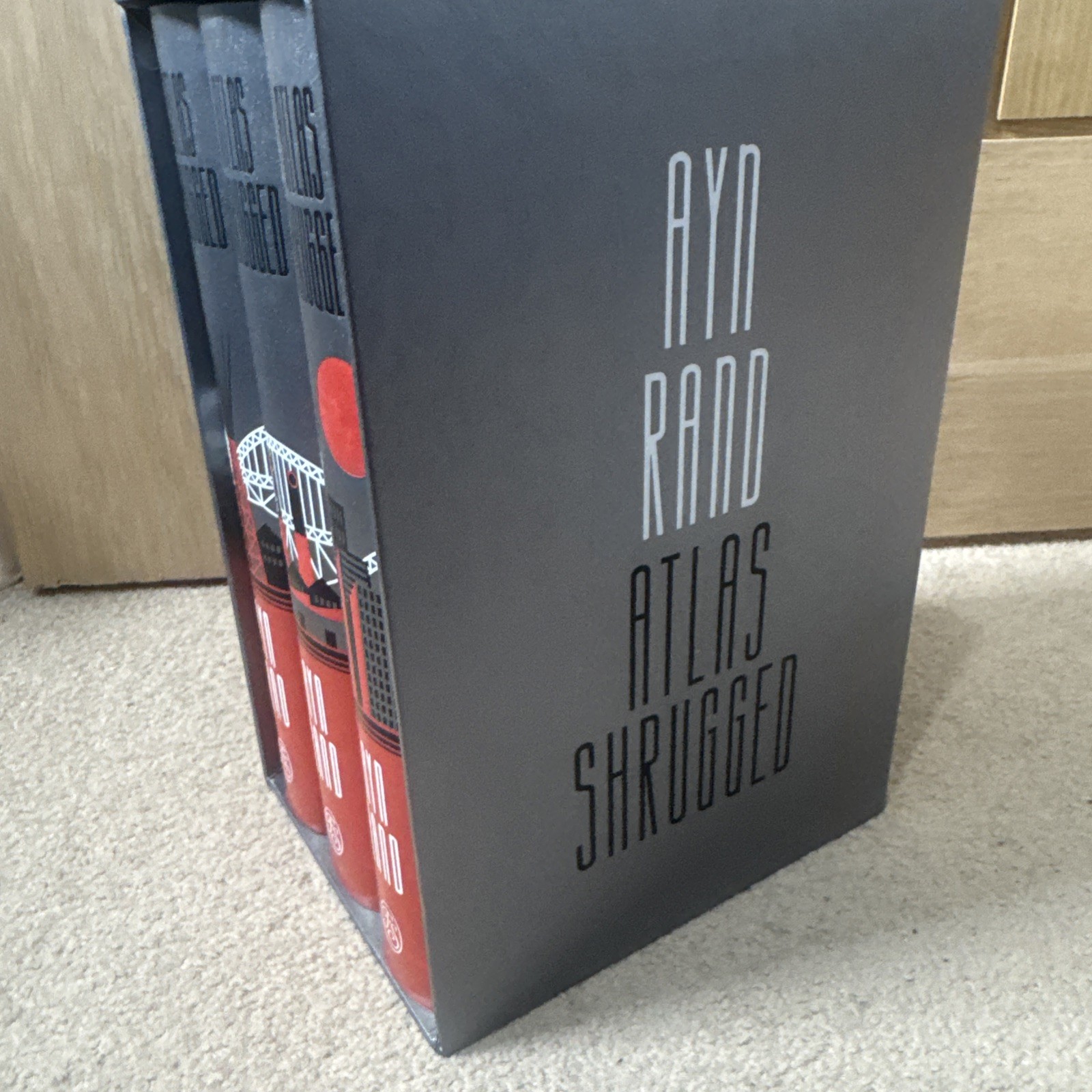 Atlas Shrugged by Ayn Rand & Wilkie Collins Boxset- Folio Society – 1st Printing