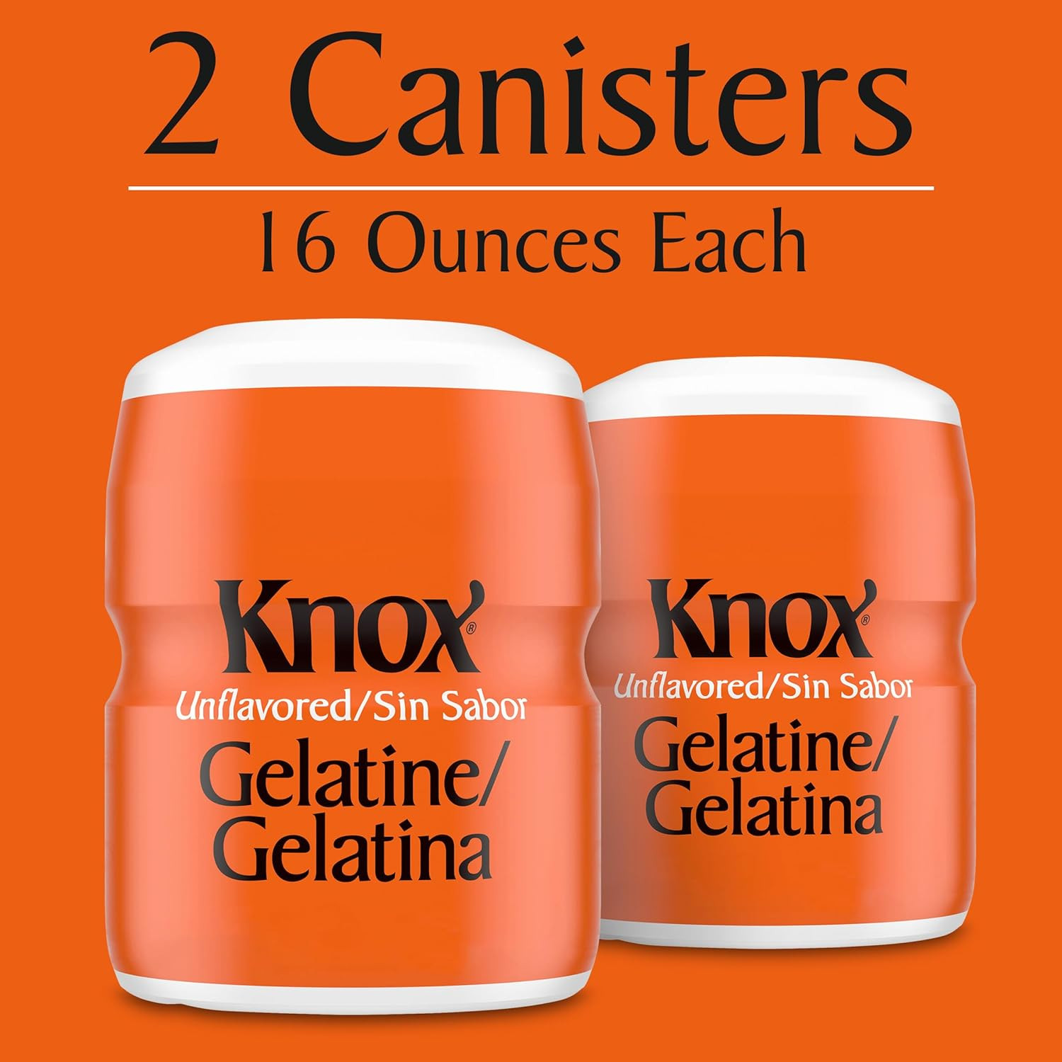 Knox Unflavored Gelatin, 2 Ct Pack, 16 Oz Canisters