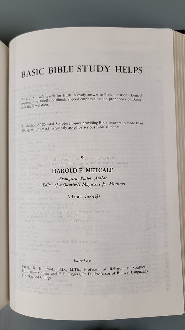 KING JAMES VERSION (KJV) STUDY BIBLE WITH DANIEL, REVELATION STUDY HELPS, MORE!!