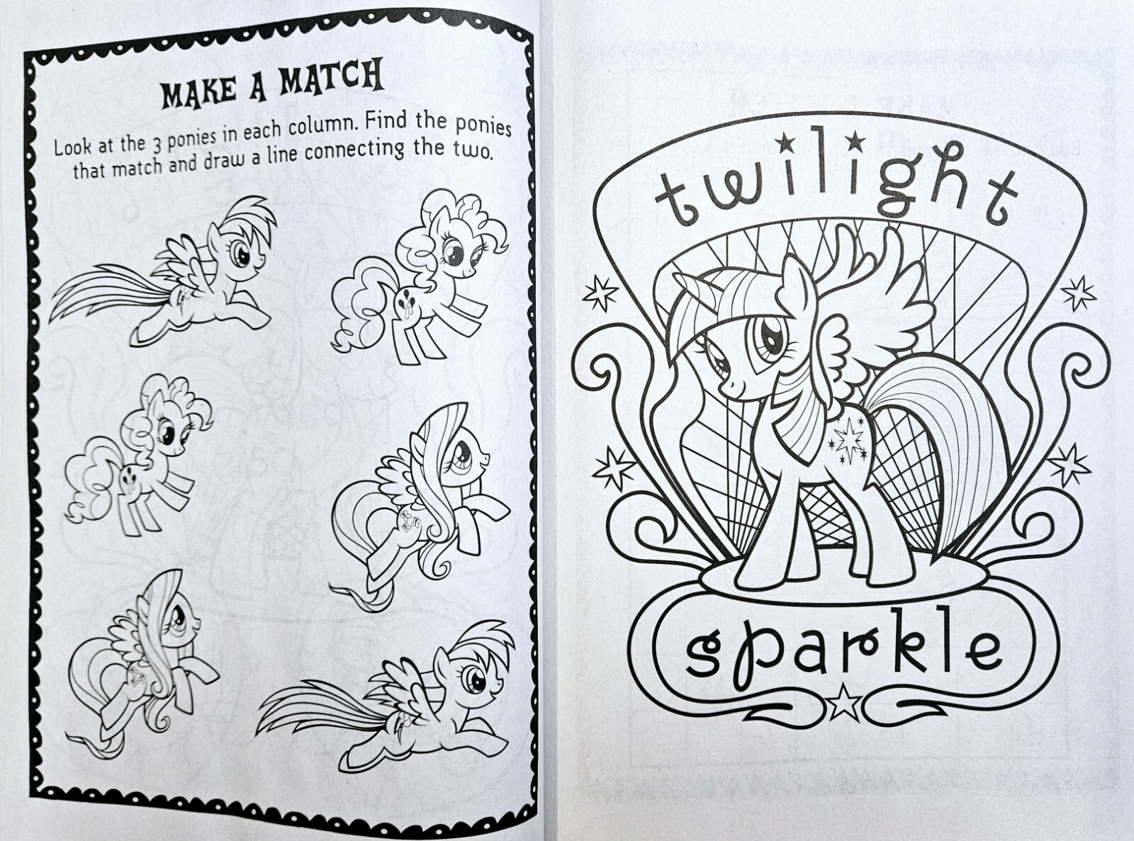 MY LITTLE PONY Jumbo Coloring & Activity Book Set of 2 with 8 Jumbo crayons NEW