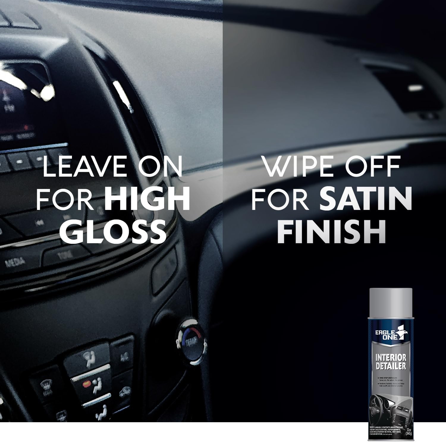 Car Interior Detailer, One Step Detailer Spray for Cars, Trucks, 12 Oz