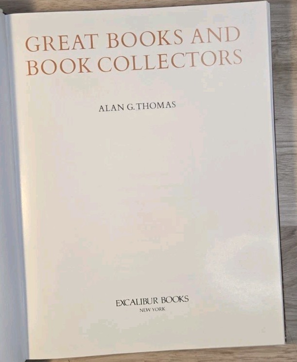 Great Books and Book Collectors by Alan G. Thomas