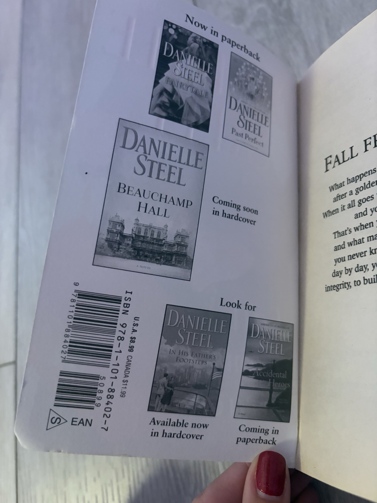 Fall From Grace a Novel by Danielle Steel Paperback