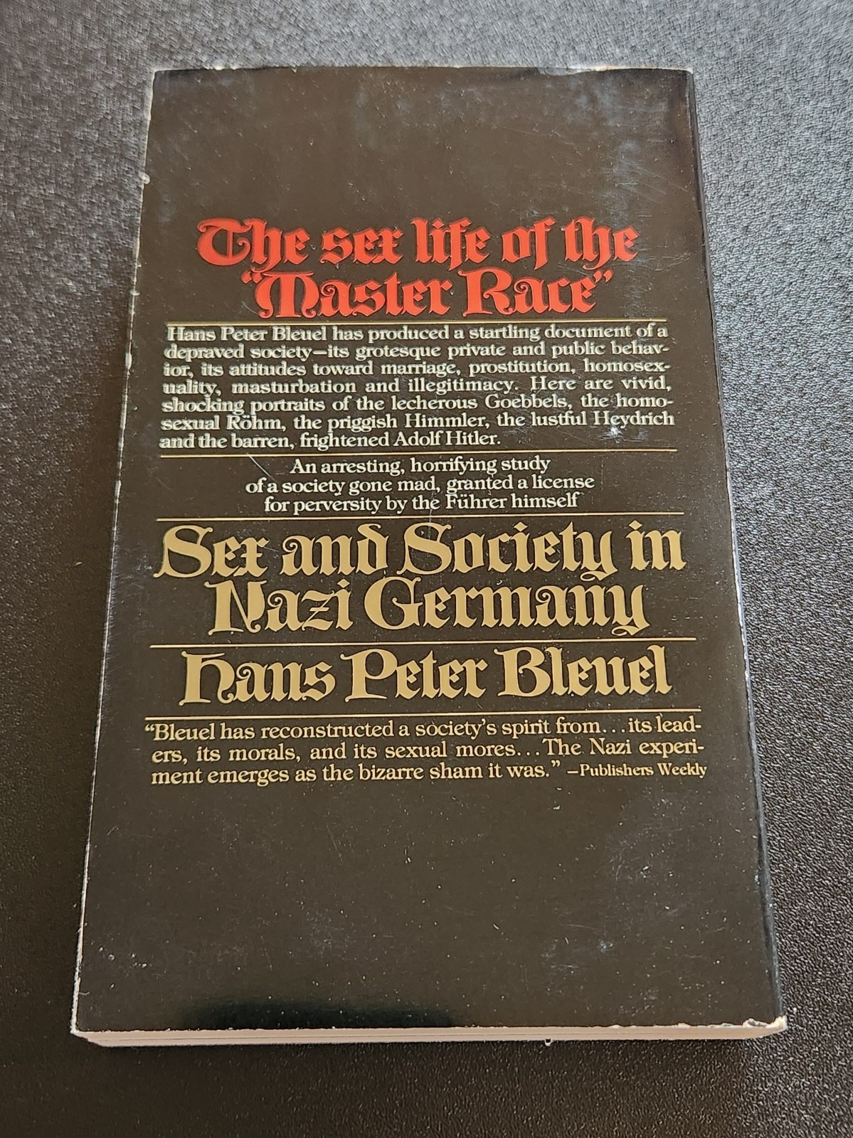 Sex And Society In Nazi Germany PB 1974 Hans Peter Bleuel