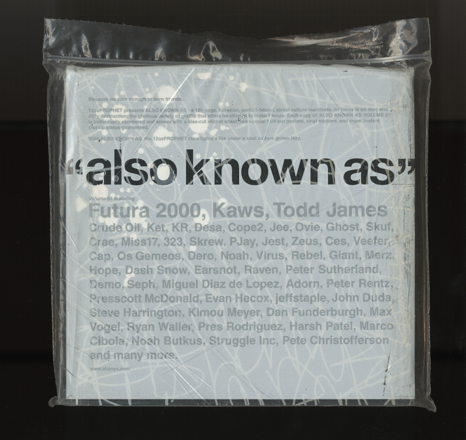 Also Known As, vol. 1 – KAWS, 12oz Prophet, high quality graffiti book w/ extras