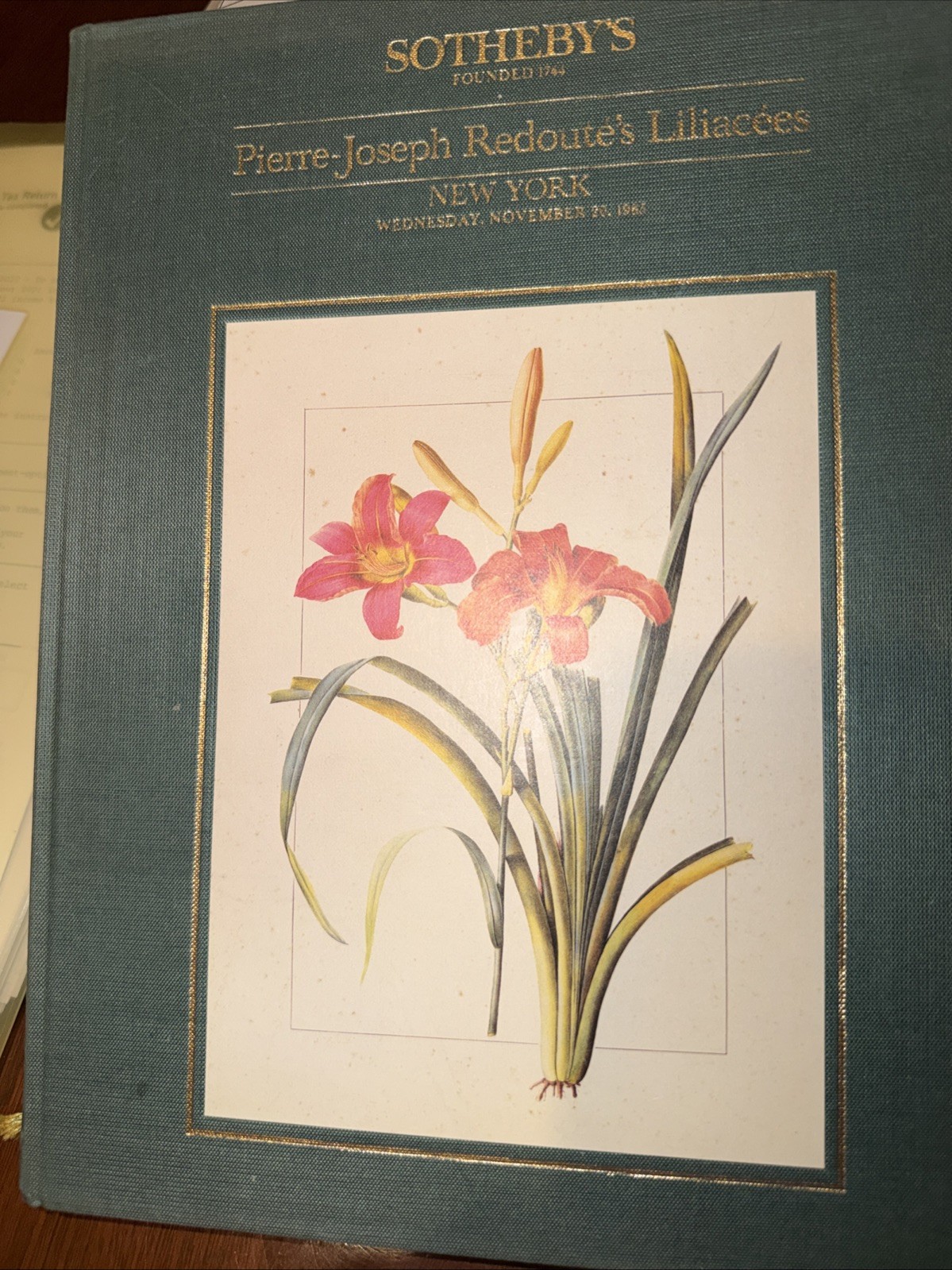 Pierre-Joseph Redoute’s Liliacees 1985 Sotheby’s New York