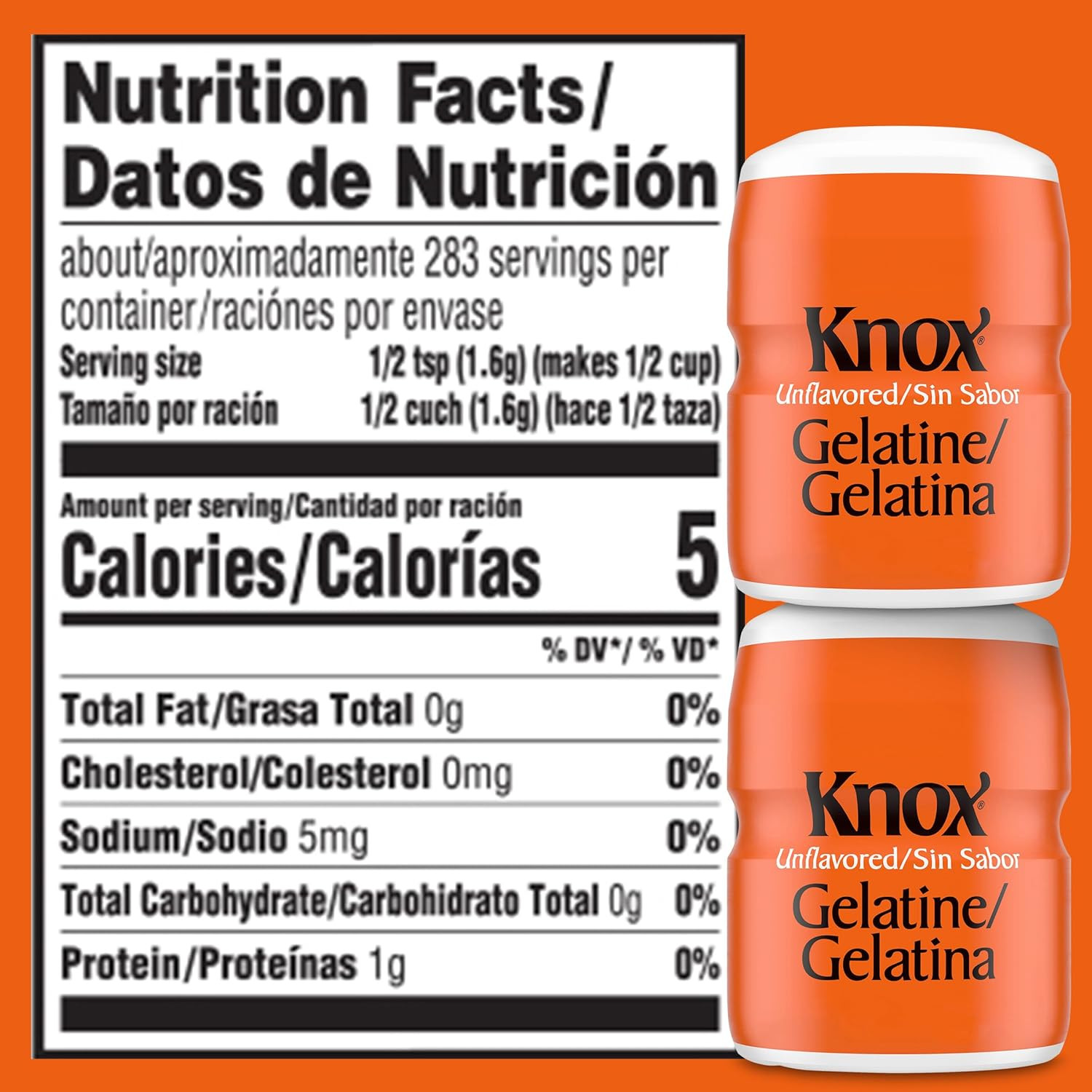 Knox Unflavored Gelatin, 2 Ct Pack, 16 Oz Canisters