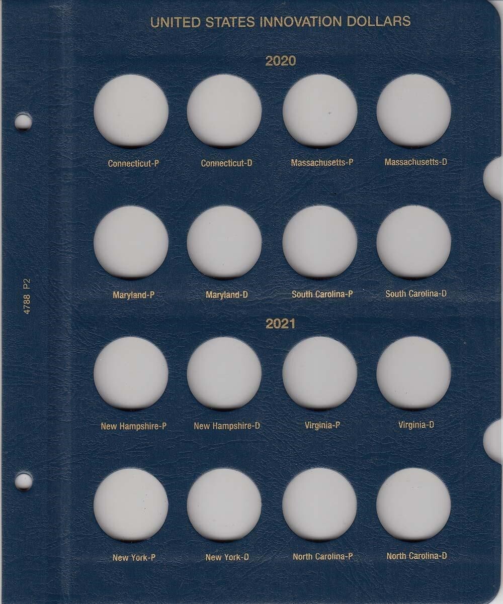 Whitman New Innovation Dollar PD Album 2018-2025 + Inserts For Golden $ 4788