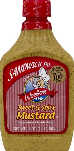 Woeber Mustard Sandwich Pal Sweet Spicy, 16 oz 16 Ounce (Pack of 1)