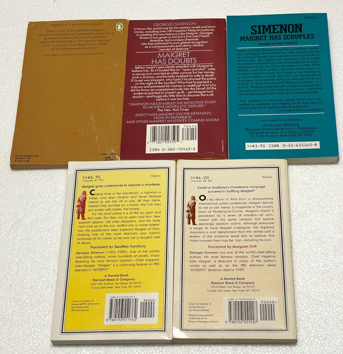 40 Georges Simenon Books Mostly Maigret with 8 in French / Paperback / 1 Dupe