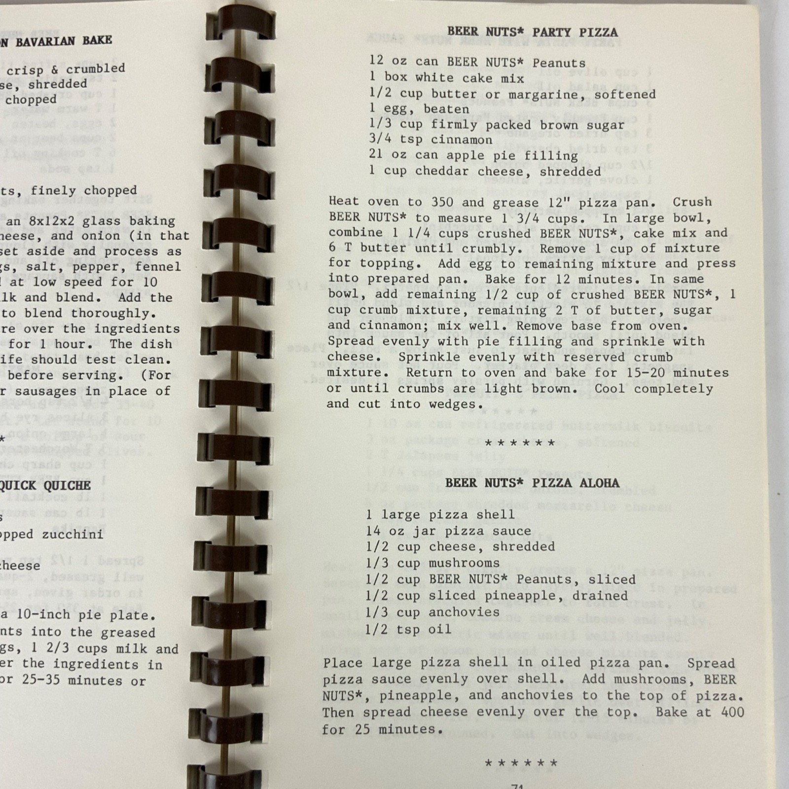 Beer Nuts Recipe Book Cookbook for Flavored Peanuts 1986 Spiral Bound