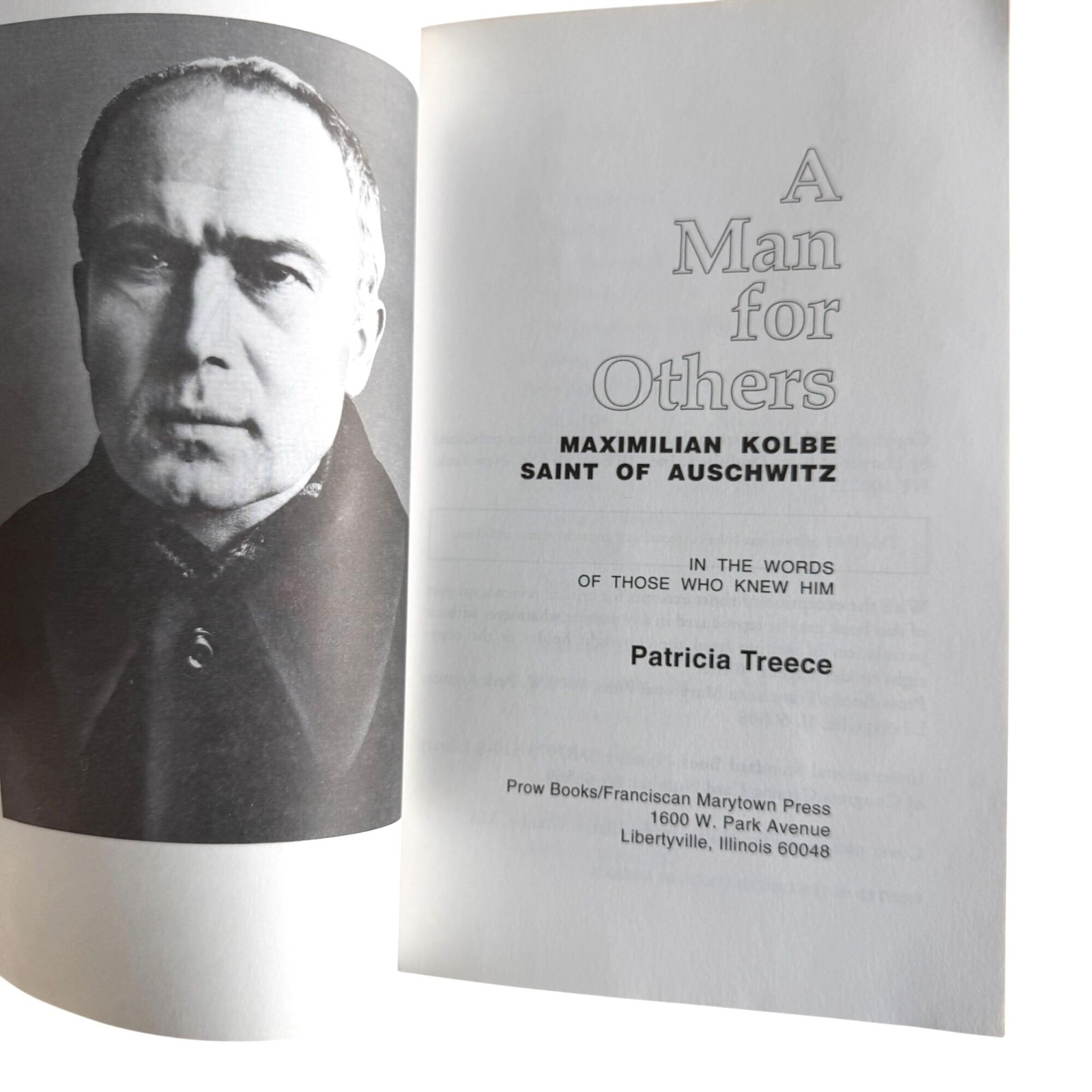A Man For Others Patricia Treece Maximilian Kolbe 1993 Paperback Biography