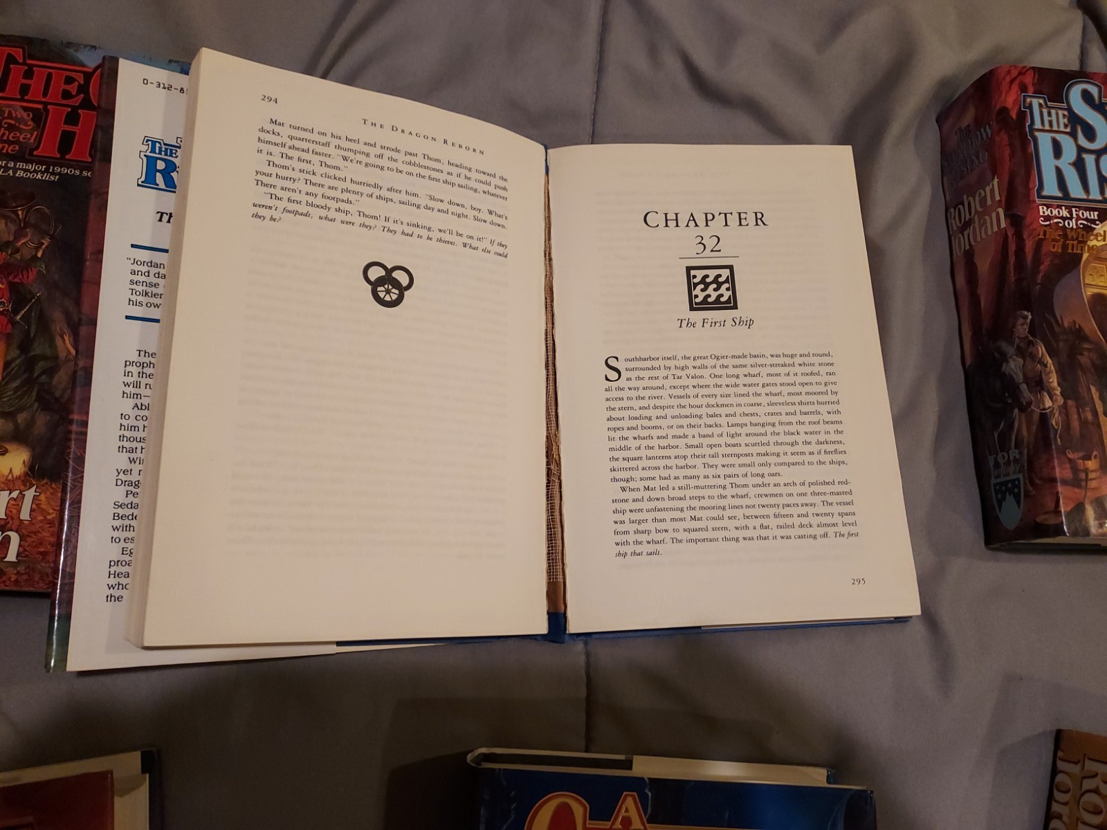 Wheel of Time Lot 8 bks, 6 signed most 1st print Robert Jordan condition varies