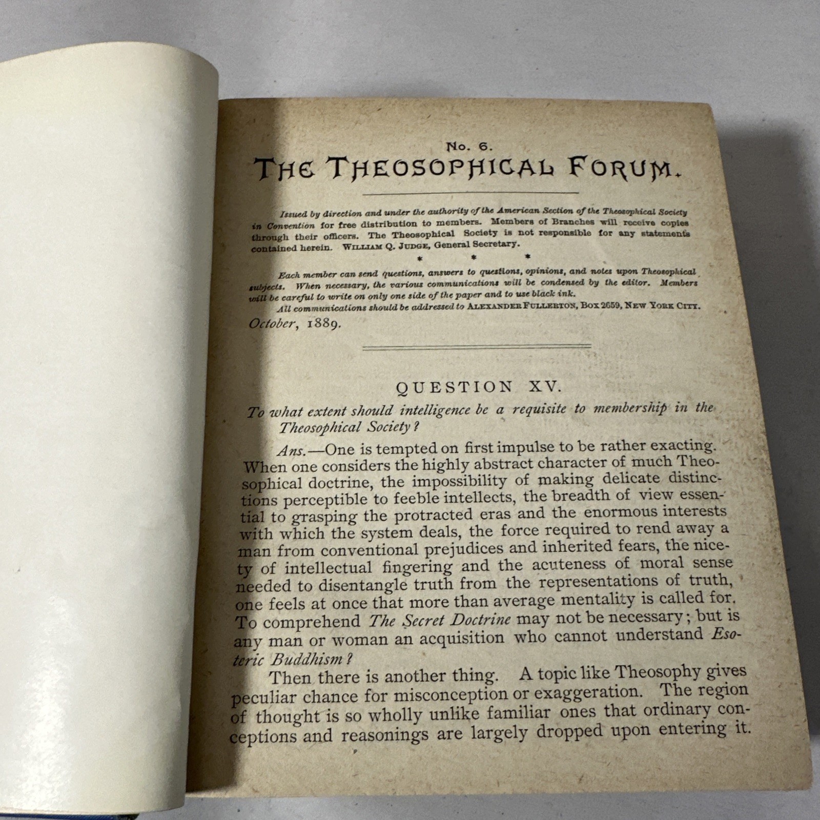 The Theosophical Forum William Q Judge 1889 First Edition 53 Issues Rare Occult