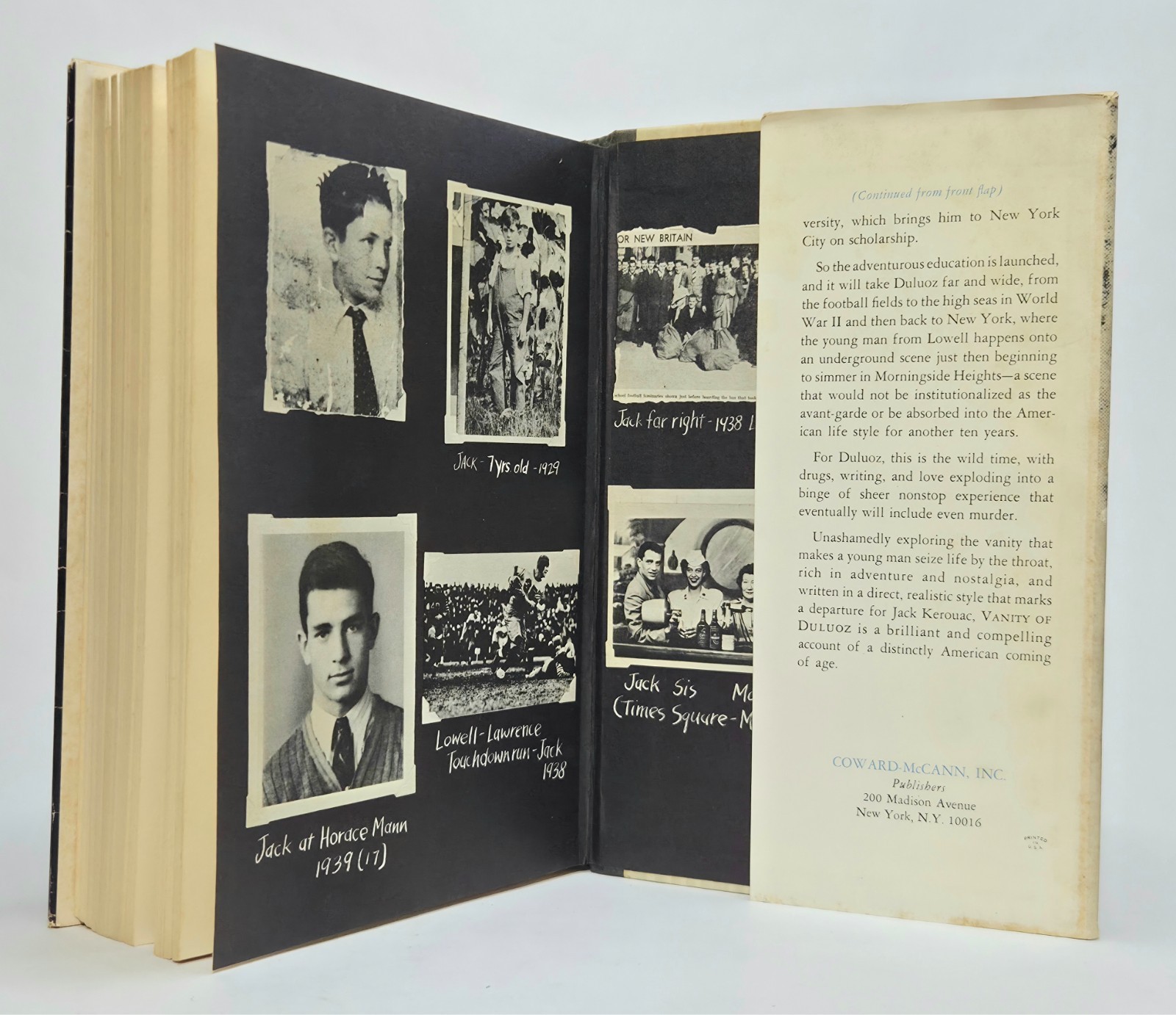 Vanity of Duluoz Jack Kerouac 1968 First Edition/Printing HC$DJ ARC Review Copy