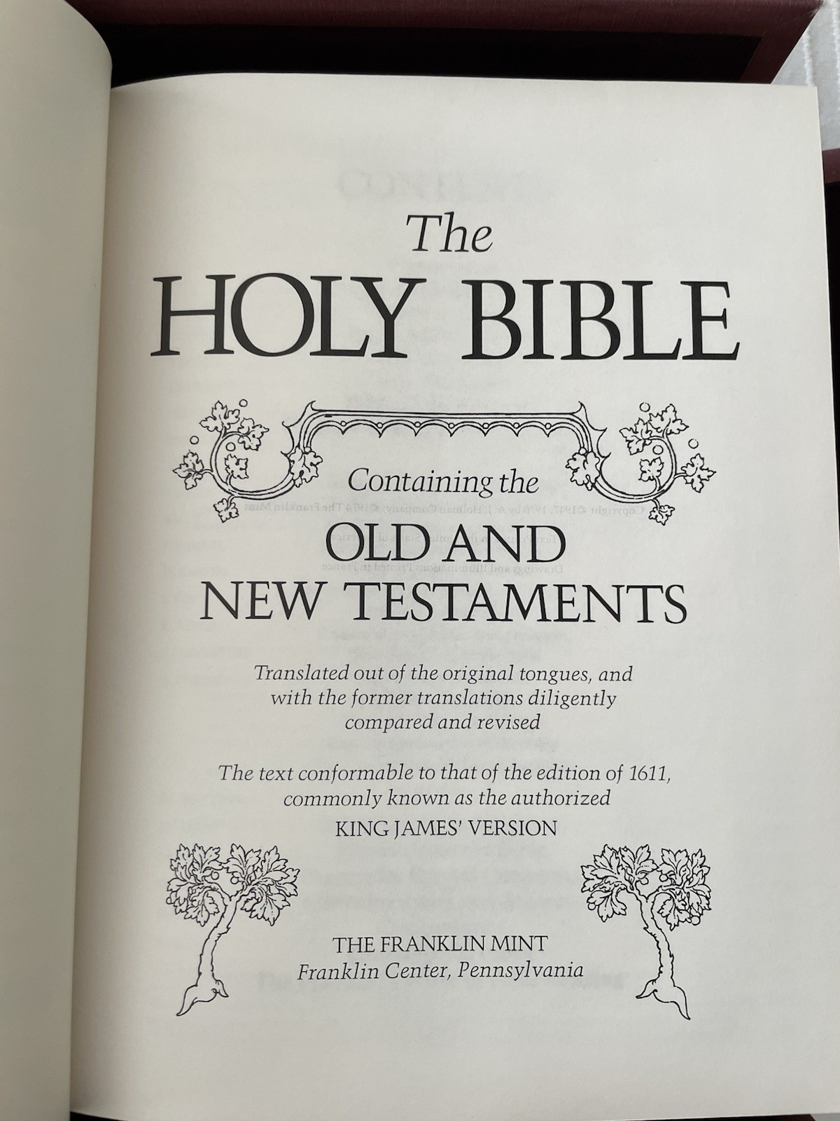 1974/1975 Franklin Mint Family Bible 12oz Sterling Silver King James Version