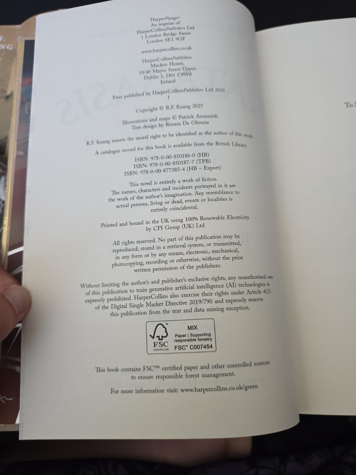 Fairyloot Exclusive Edition Katabasis by R. F. Kuang Hardcover Sprayed Edges