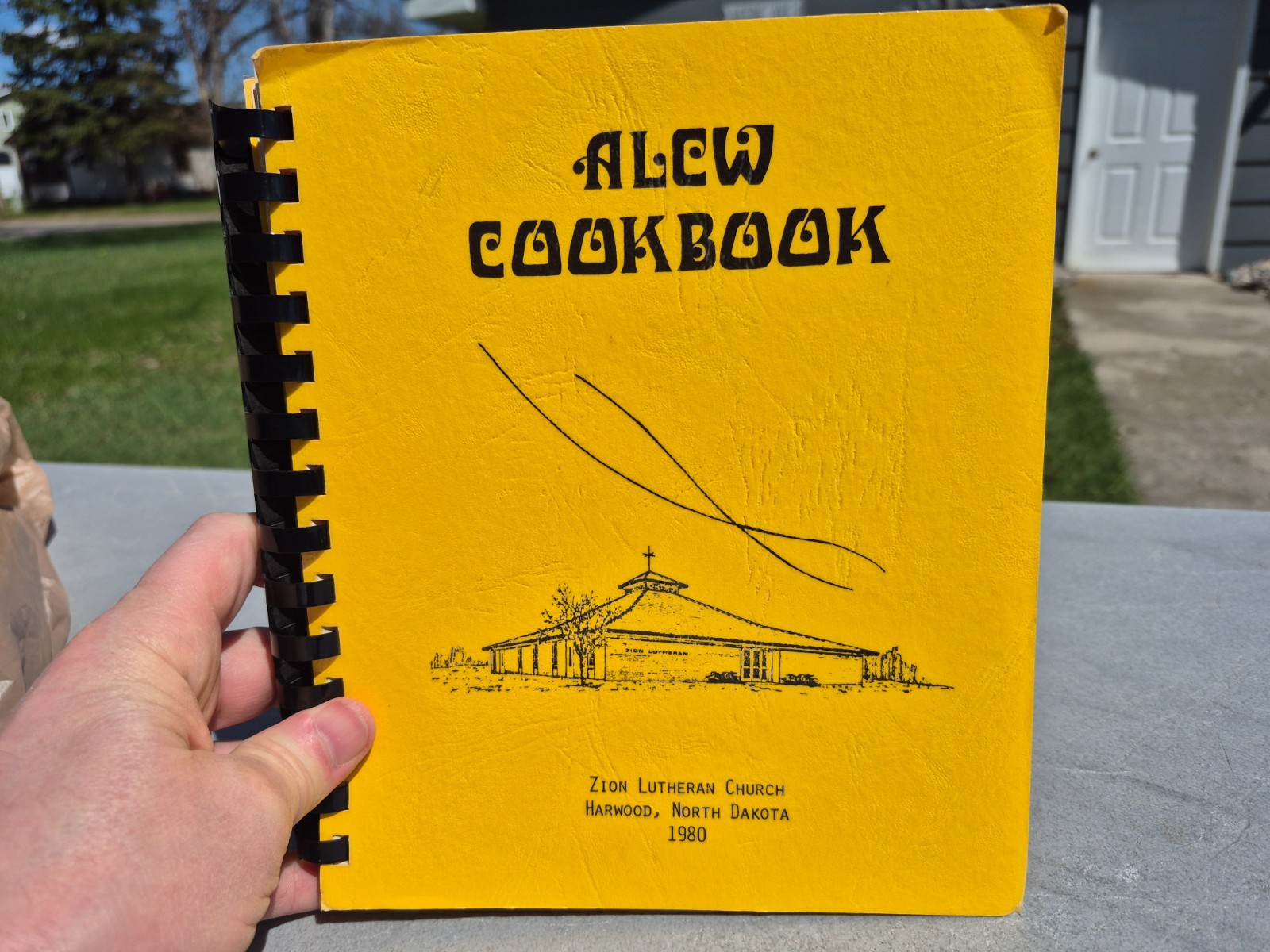 1980 Zion Lutheran Church Harwood North Dakota Cookbook 180 Pages