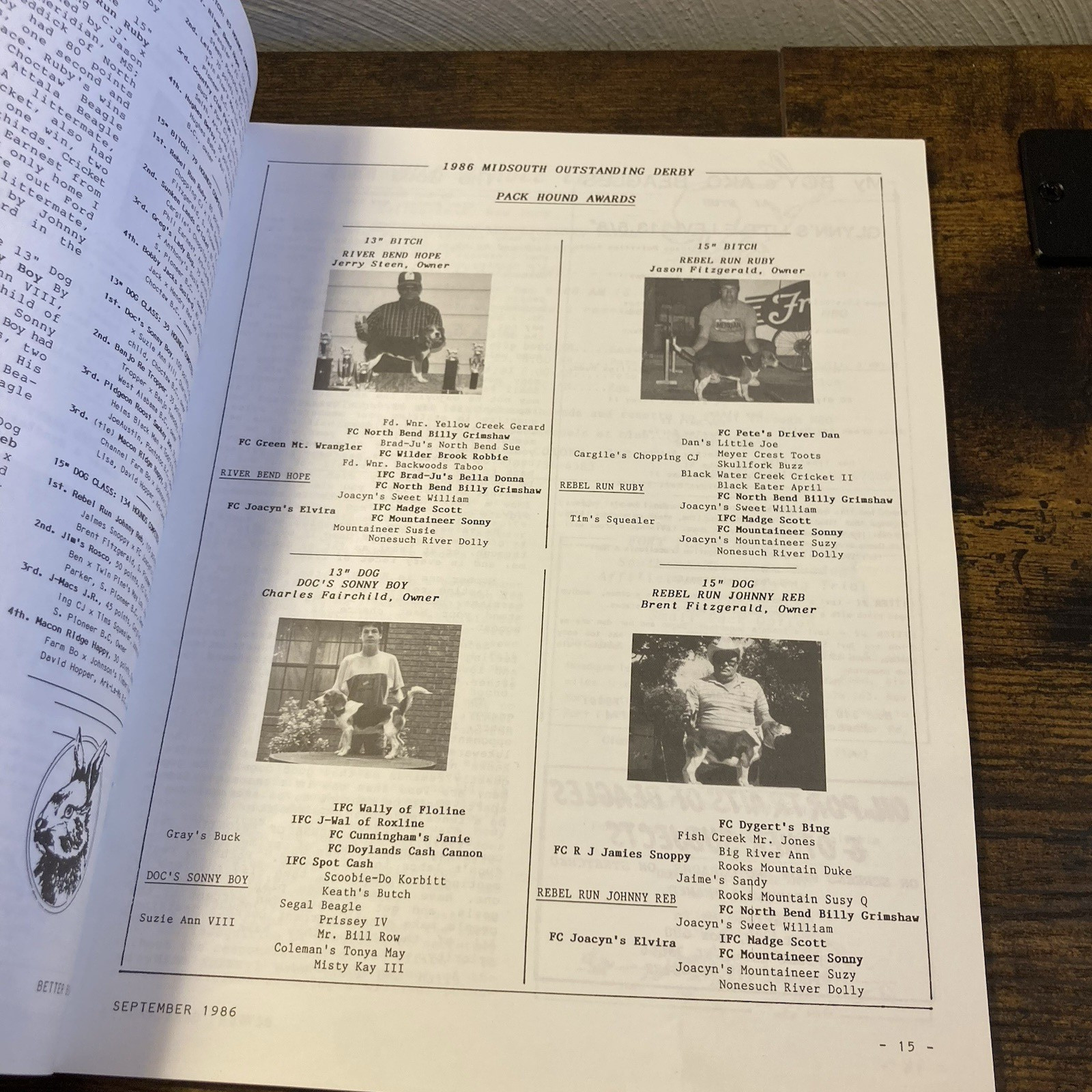 Better Beagling Magazine Hunting Beagle September 1986 Book