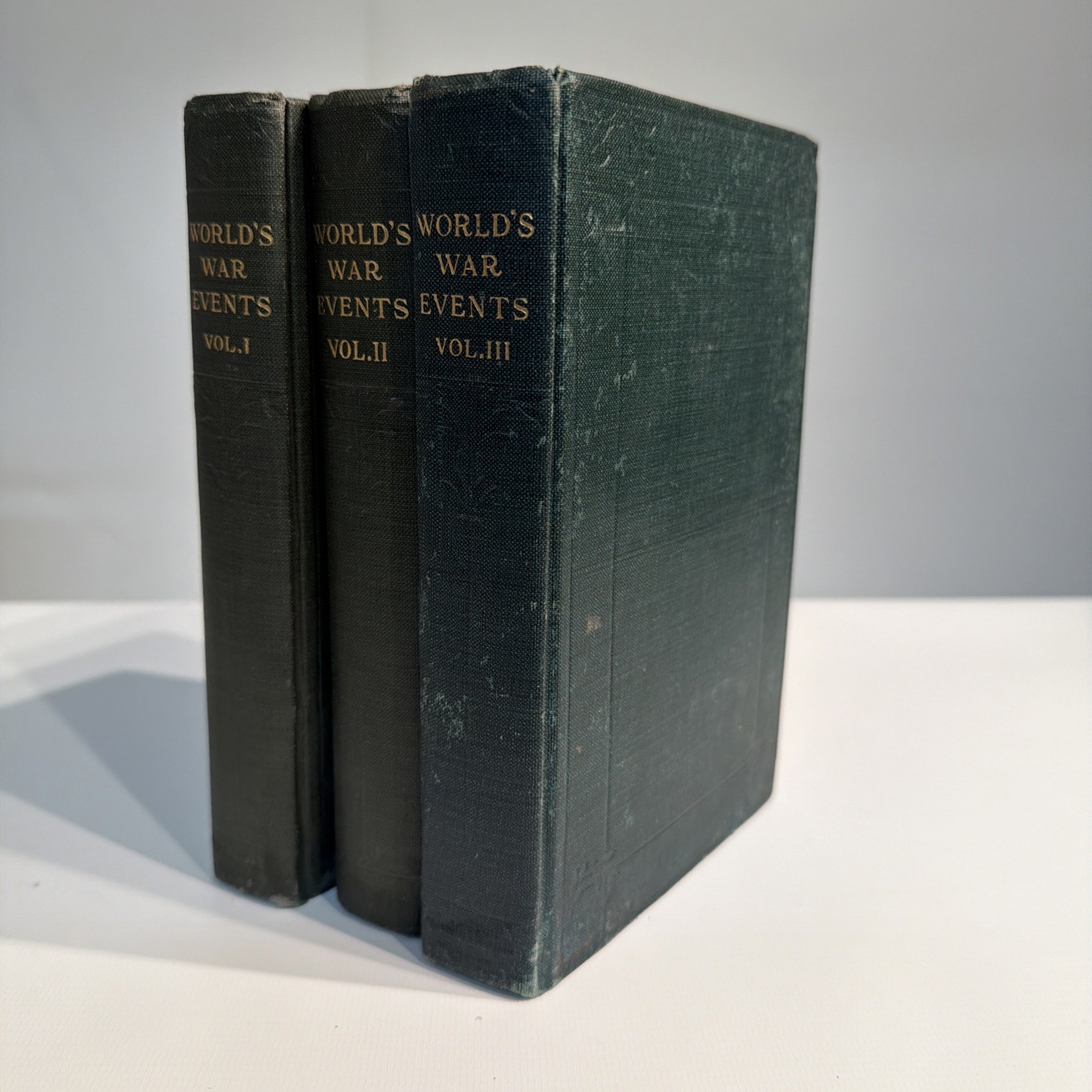 1919 P. F. Collier & Son NY 1st Edition WORLD’S WAR EVENTS Vol I-III