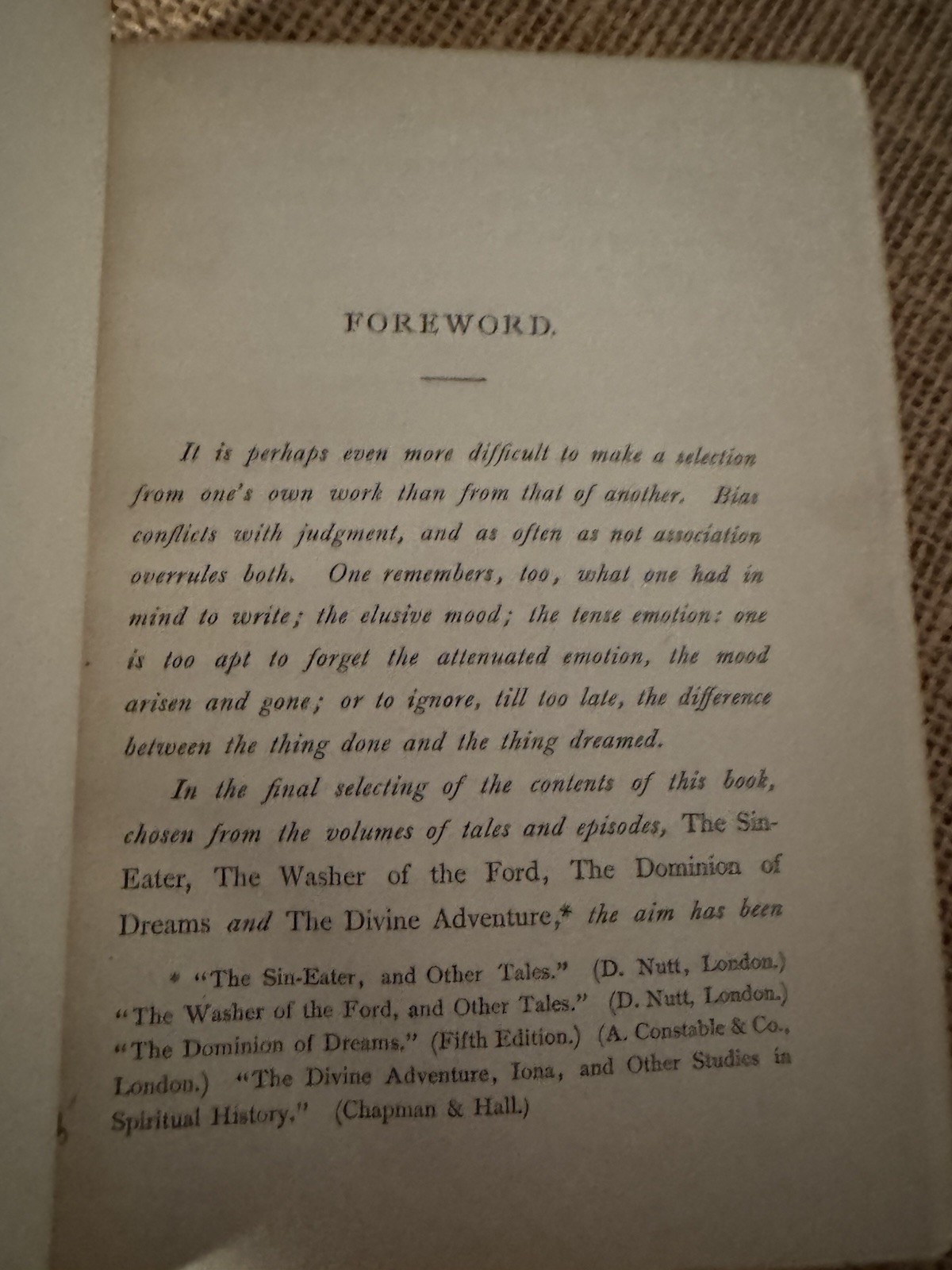 Antique Book “Wind and Wave” by Fiona Macleod; 1902; 1st Ed; Rare