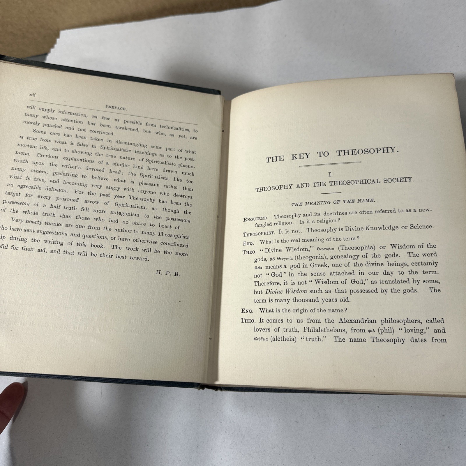 The Key To Theosophy by HP Blavatsky 1889 First Edition RARE Book Occult