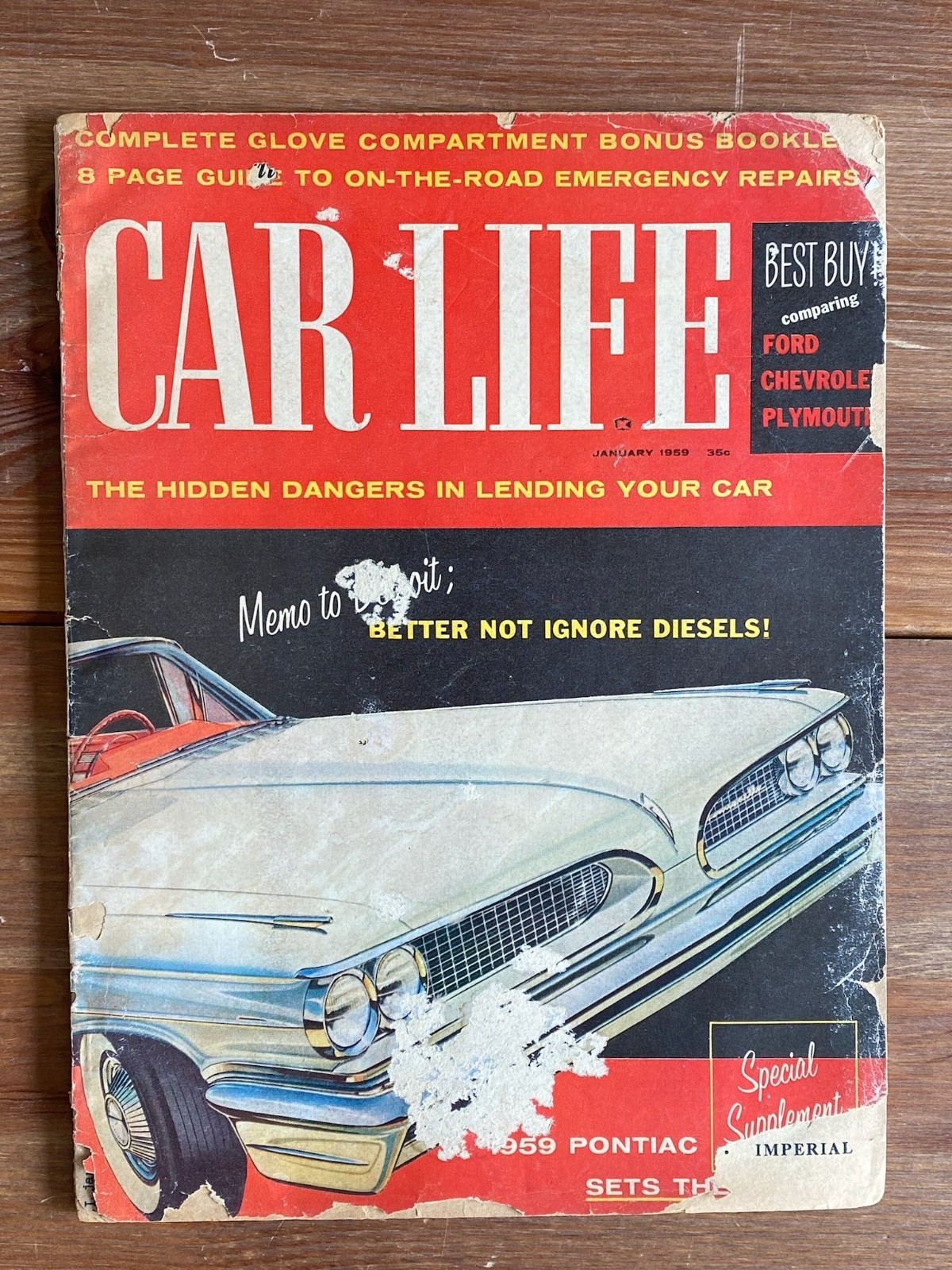 1959 Detroit Auto Preview ~ Car Life Jan 1959 ~ Pontiac Ford Chevy Buyer Guide