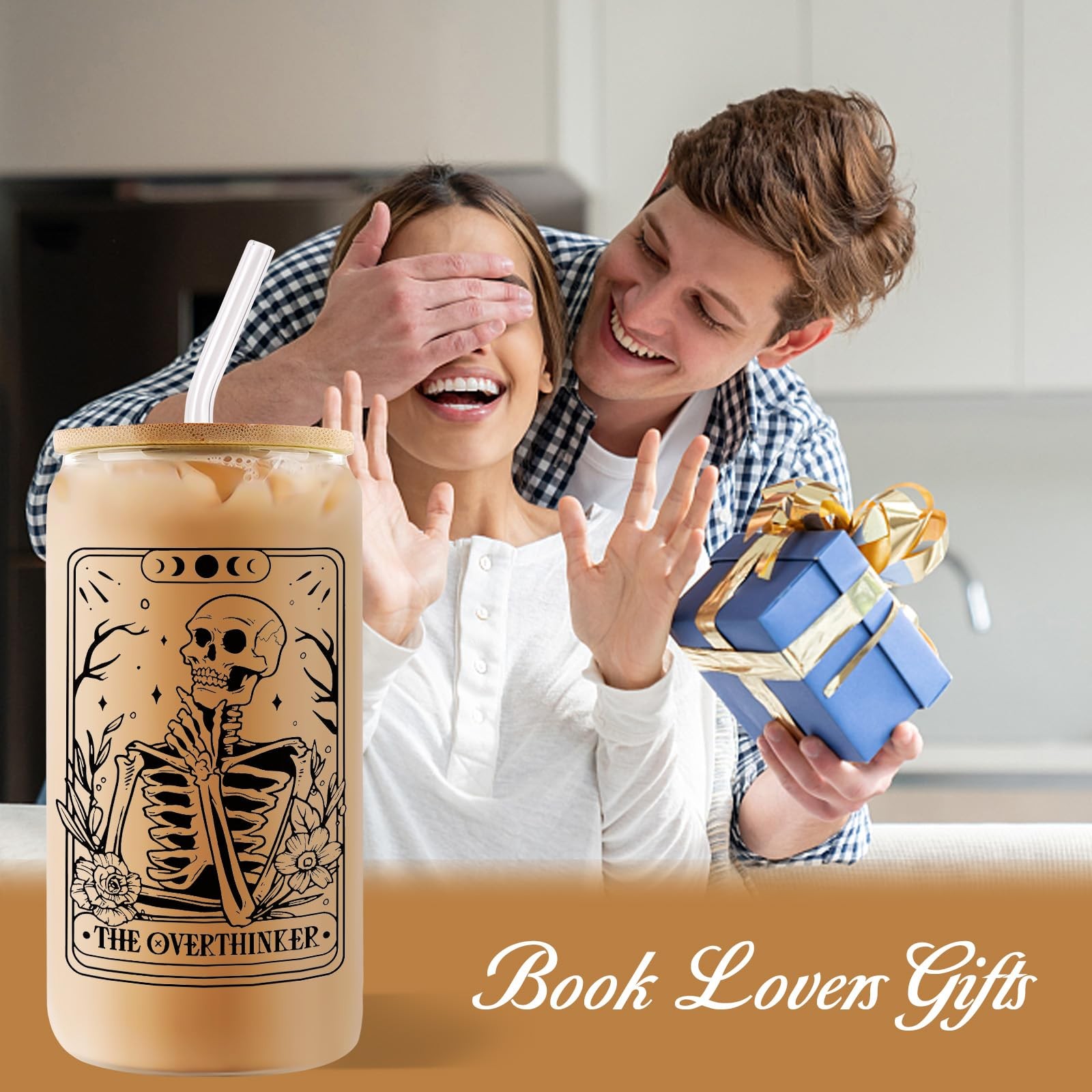 Mahrokh 16oz Reading Themed Tumbler for Book Lovers Women Librarians
