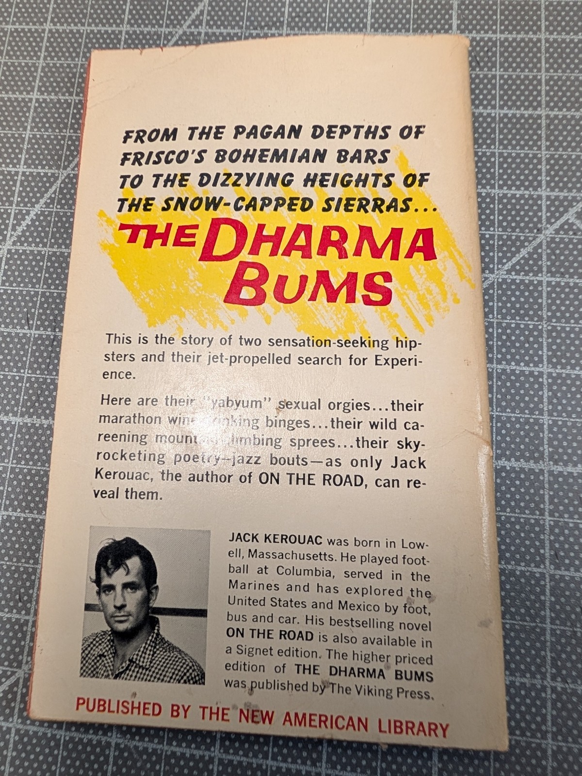 JACK KEROUAC “The Dharma Bums” 1959 Signet First Printing Paperback