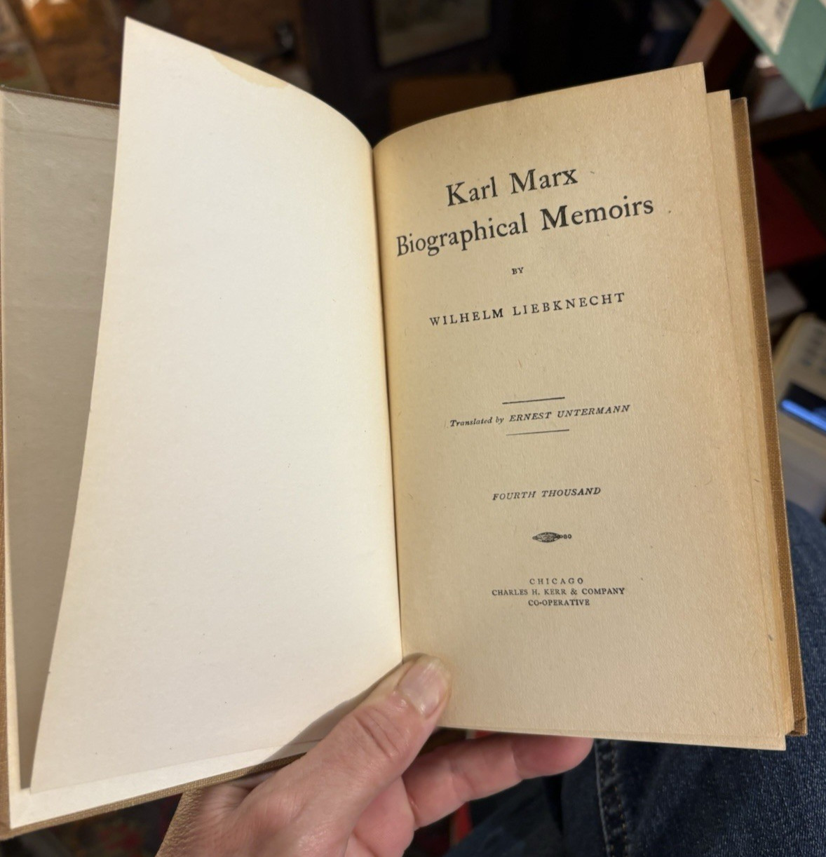 1901 : Karl Marx Biographical Memoirs: Liebknecht : 1st ed : VGC