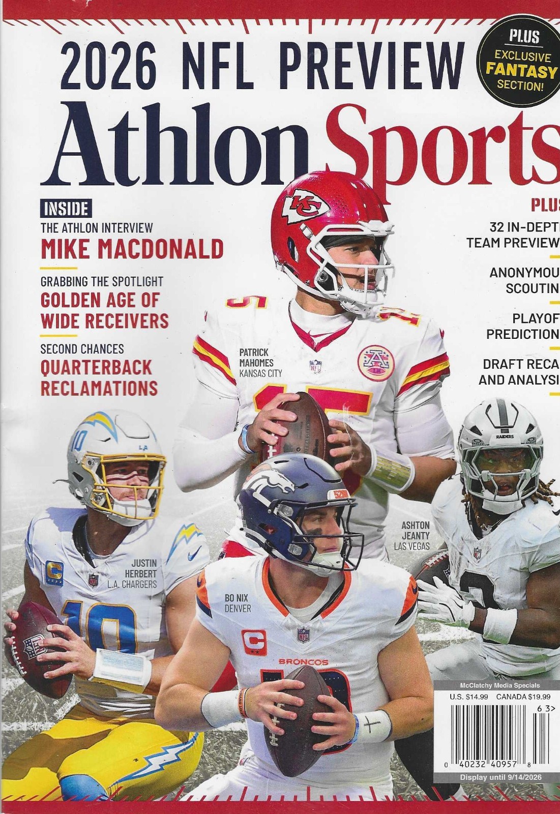 Athlon Sports Magazine 2026: Pro Football Preview (KC Chiefs Cover)