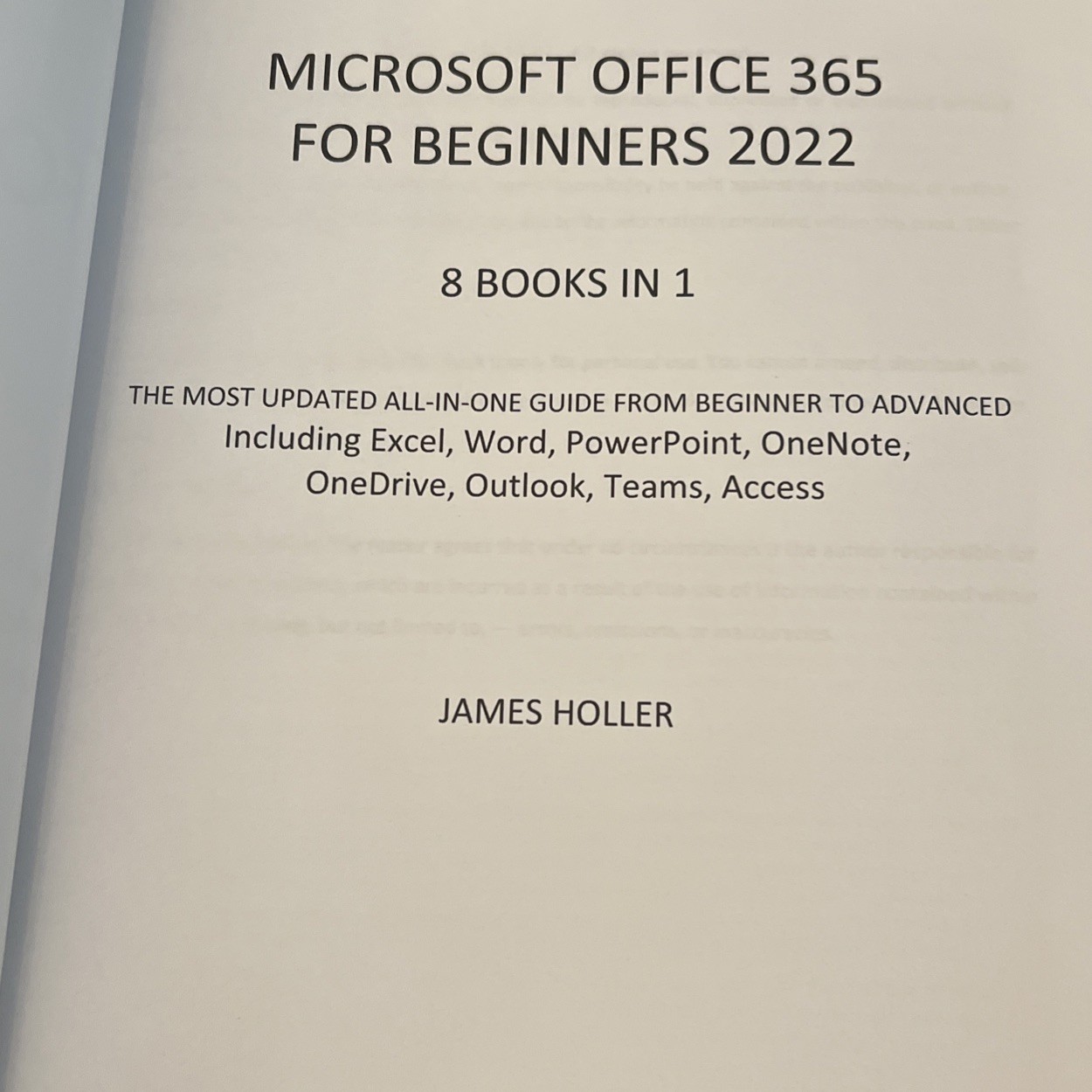 Microsoft Office 365 For Beginners 8 in 1 Book Guide Excel Word Office 2022