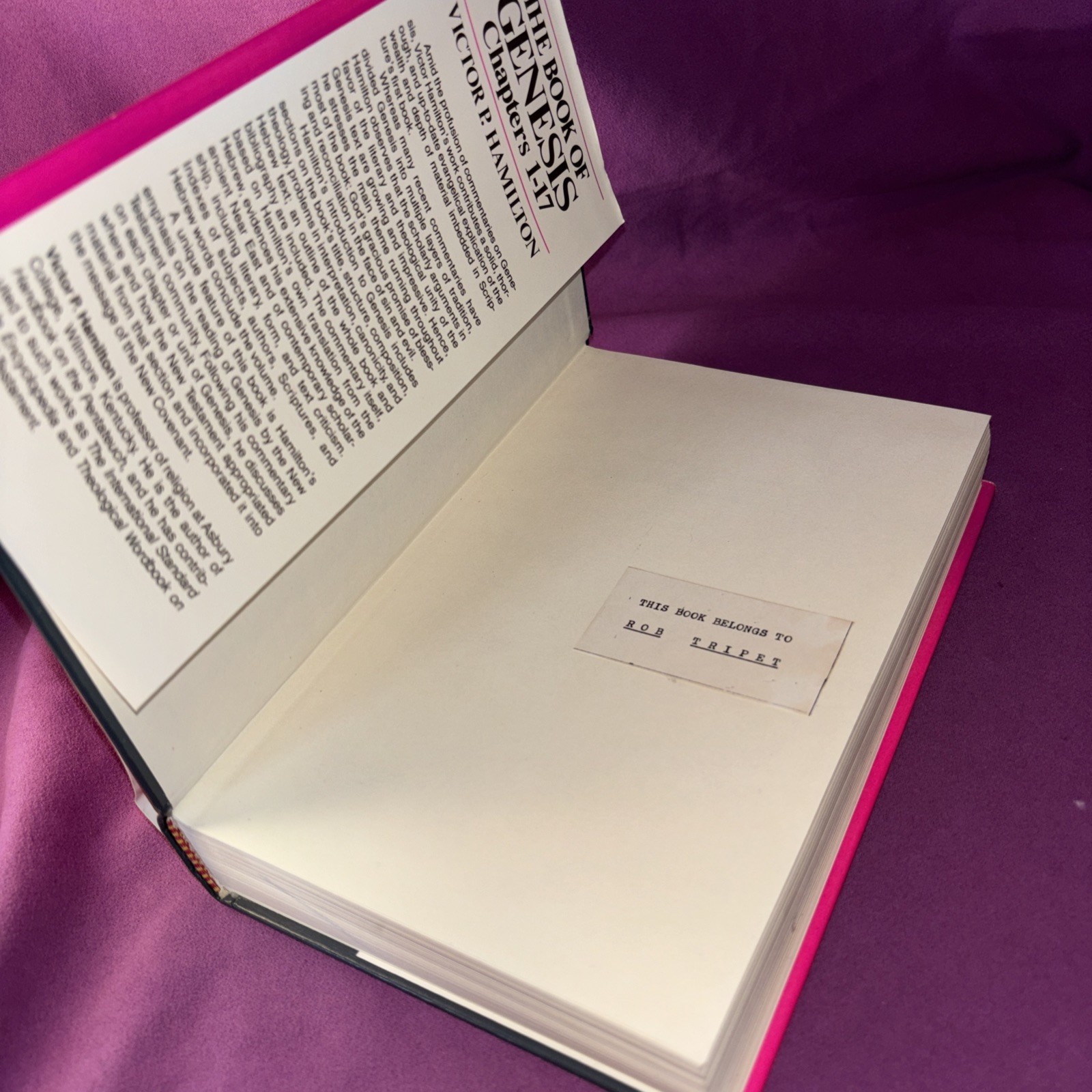 Old Testiment Book of Genesis: Chapters 1-17 Commentary by Victor P Hamilton HB