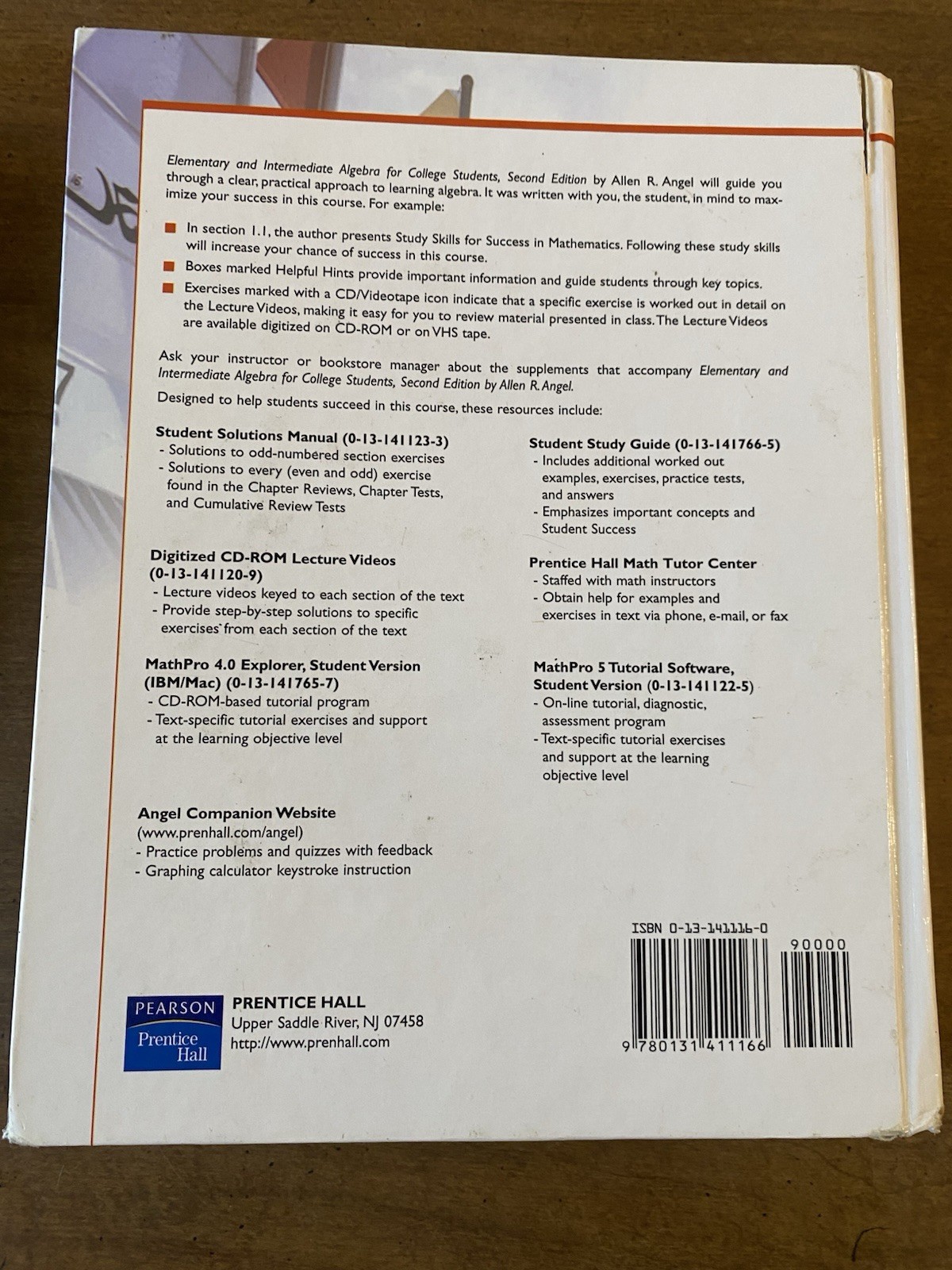 Elementary and Intermediate Algebra, Angel, Allen R. Math Curriculum Homeschool