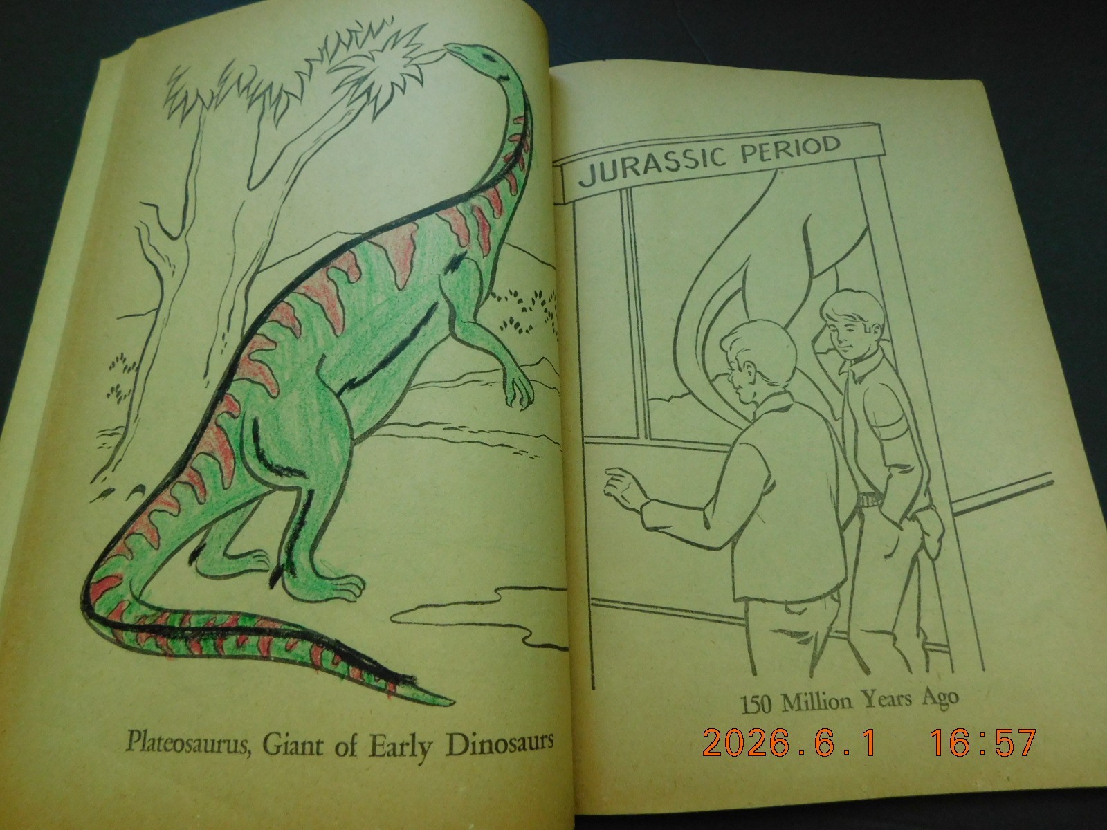 1974 Whitman Publishing “Dinosaurs: Color Book” children’s coloring book