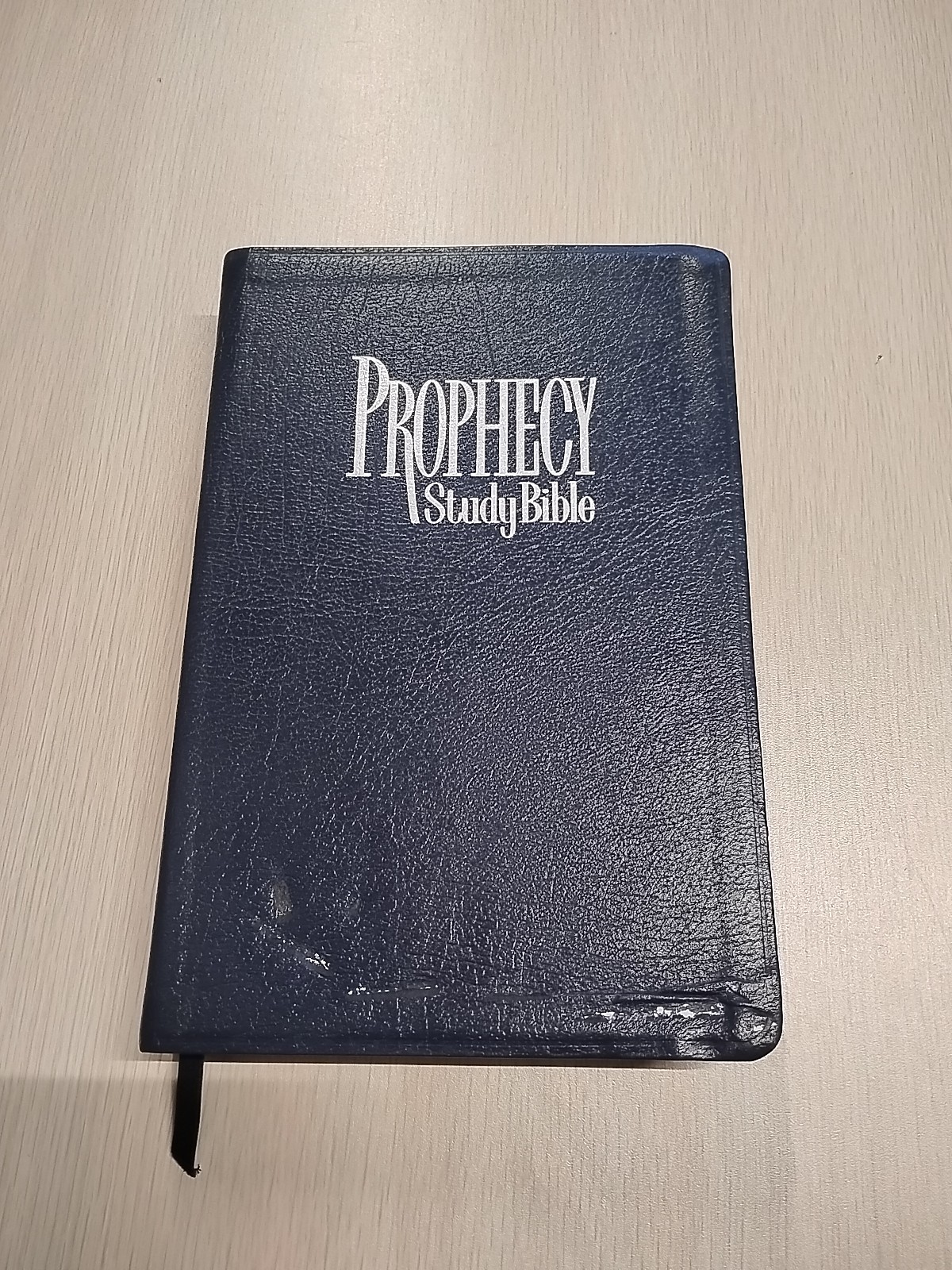 Prophecy Study Bible John Hagee NKJV 1997 Blue Bonded Leather Soft Cover