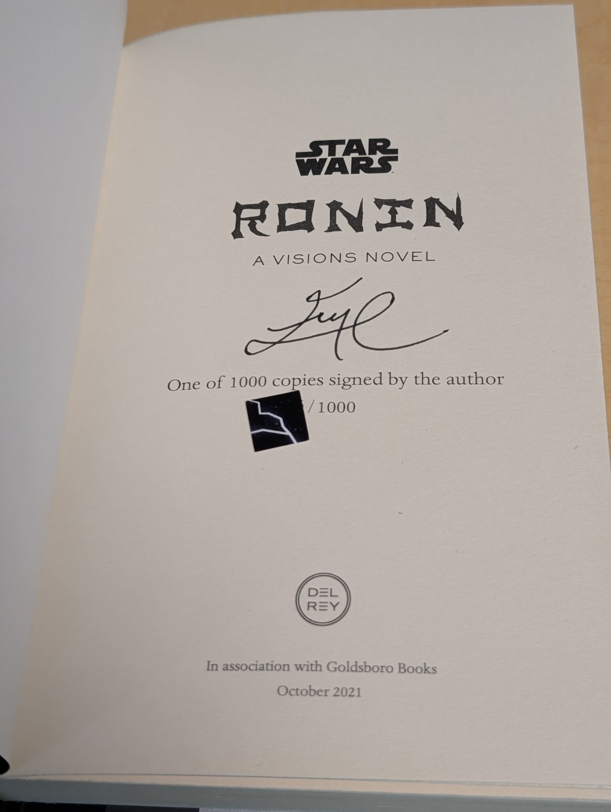 ⚔️STAR WARS RONIN Emma Mieko Candon SIGNED Numbered Goldsboro First Edition 1st