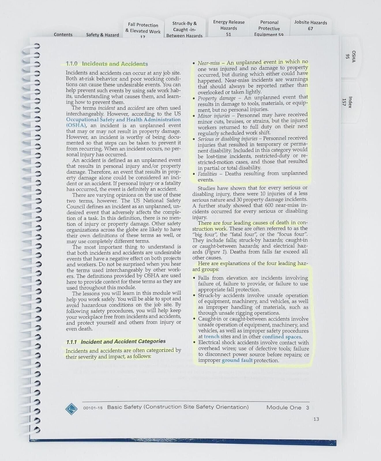 Highlighted and Tabbed – Basic Safety